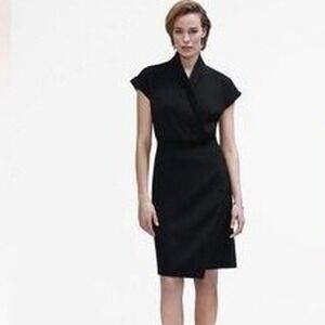 MM LaFleur "Tory"  Black Faux Wrap Dress‎ Women's Size 16